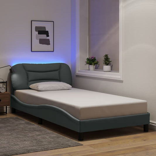 Giroletto con LED senza Materasso Hvar Grigio Chiaro 100x200 cm