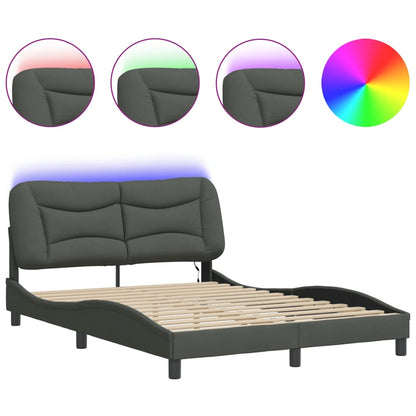 Giroletto con LED senza Materasso Hvar Grigio Scuro 120x200 cm | homemem39