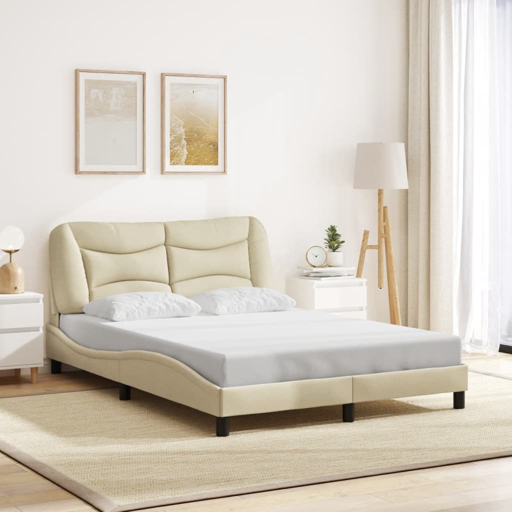 Giroletto con LED senza Materasso Hvar Crema 140x200 cm Tessuto | homemem39