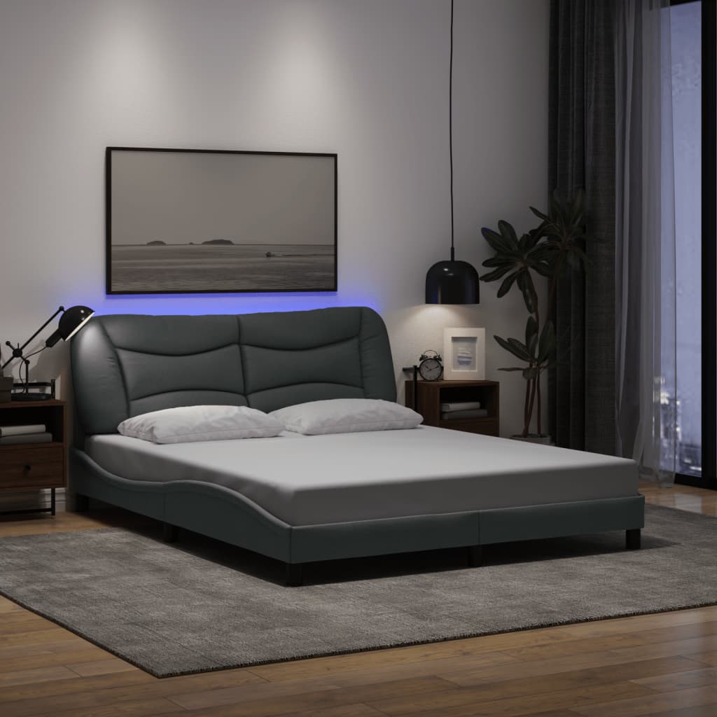 Giroletto con LED senza Materasso Hvar 160x200 cm Tessuto