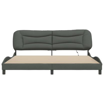 Giroletto con LED senza Materasso 200x200 cm Tessuto