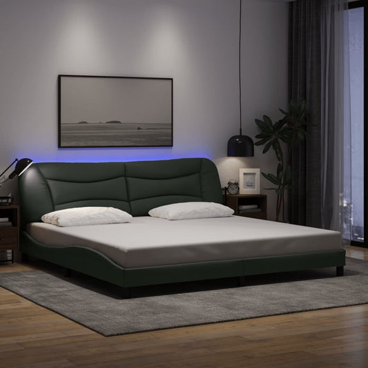 Giroletto con LED senza Materasso 200x200 cm Tessuto