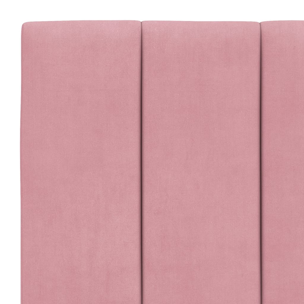 Giroletto con LED senza Materasso Hanko Rosa 80x200 cm in Velluto | homemem39