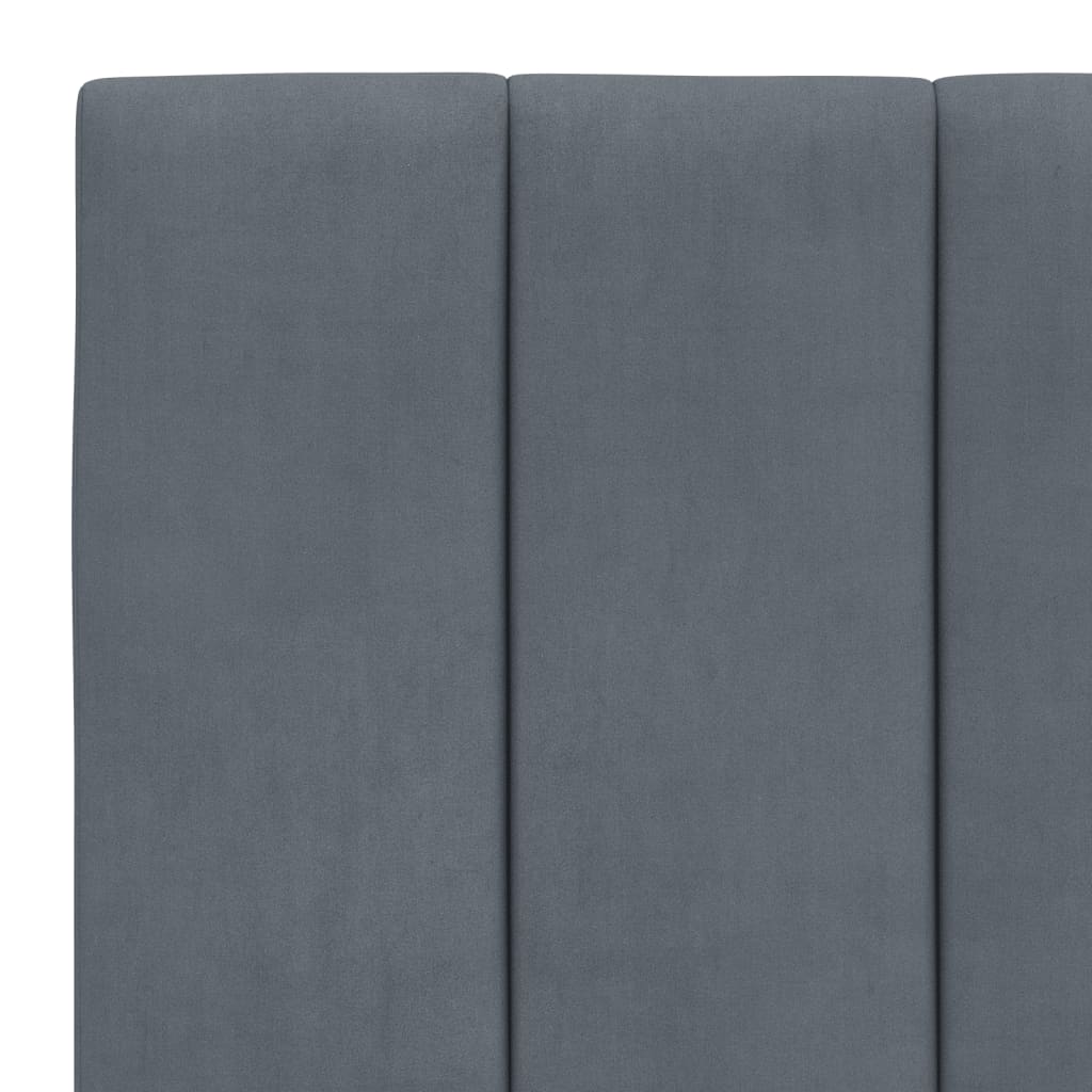 Giroletto con LED senza Materasso Hanko Grigio Scuro 90x190 cm in Velluto | homemem39