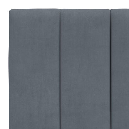 Giroletto con LED senza Materasso Hanko Grigio Scuro 90x190 cm in Velluto | homemem39