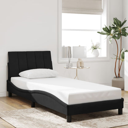 Giroletto con LED senza Materasso Hanko Nero 90x190 cm Velluto | homemem39