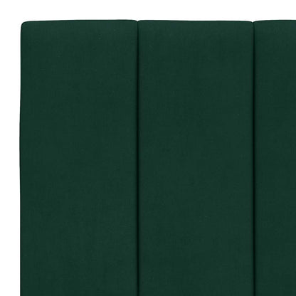Giroletto con LED senza Materasso Hanko Verde Scuro 90x190 cm in Velluto | homemem39