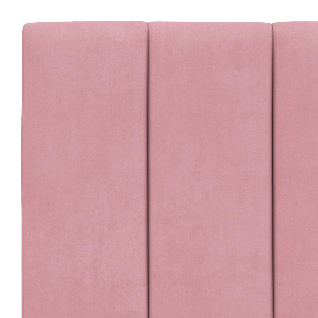 Giroletto con LED senza Materasso Hanko Rosa 90x190 cm in Velluto | homemem39