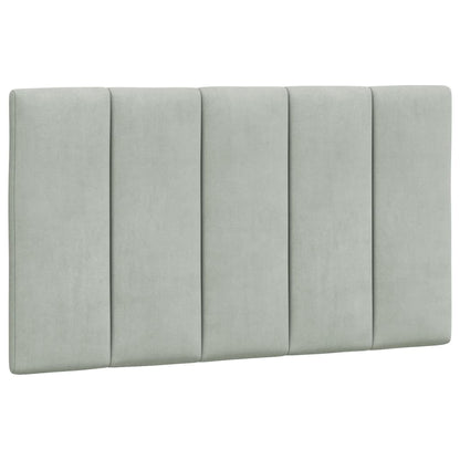 Giroletto con Luci LED Grigio Chiaro 90x200 cm in Velluto