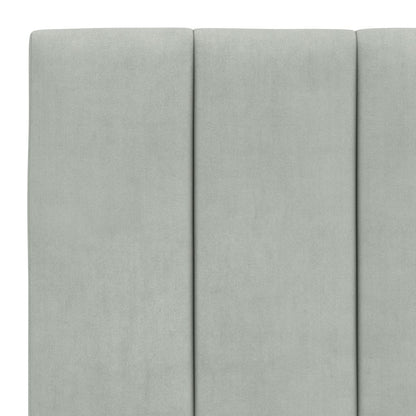 Giroletto con Luci LED Grigio Chiaro 90x200 cm in Velluto