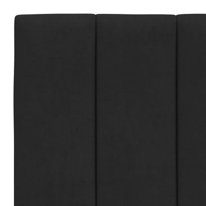 Giroletto con LED senza Materasso Hanko Nero 90x200 cm Velluto