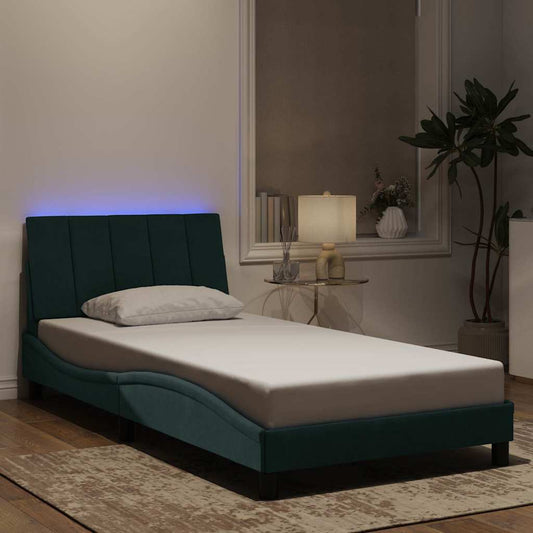 Giroletto con LED senza Materasso Hanko Verde Scuro 100x200 cm | homemem39