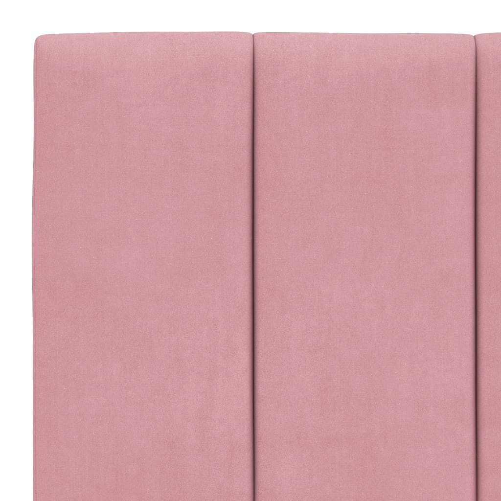 Giroletto con LED senza Materasso Hanko Rosa 100x200 cm Velluto