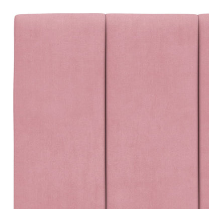 Giroletto con LED senza Materasso Hanko Rosa 100x200 cm Velluto