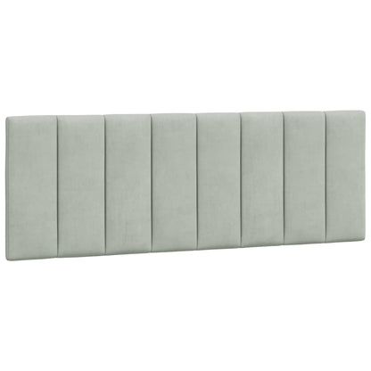 Giroletto con Luci LED Grigio Chiaro 120x200 cm in Velluto
