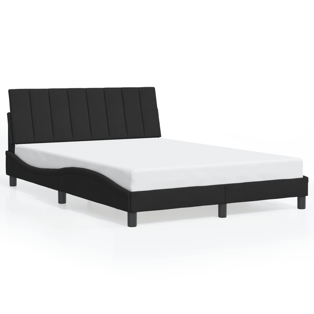 Giroletto con LED senza Materasso Hanko Nero 120x200 cm in Velluto | homemem39