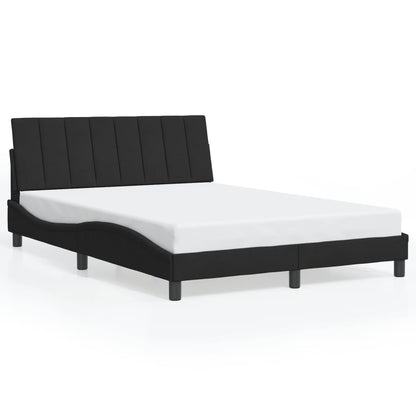 Giroletto con LED senza Materasso Hanko Nero 120x200 cm in Velluto | homemem39
