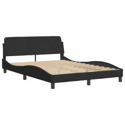 Giroletto con LED senza Materasso Hanko Nero 120x200 cm in Velluto | homemem39