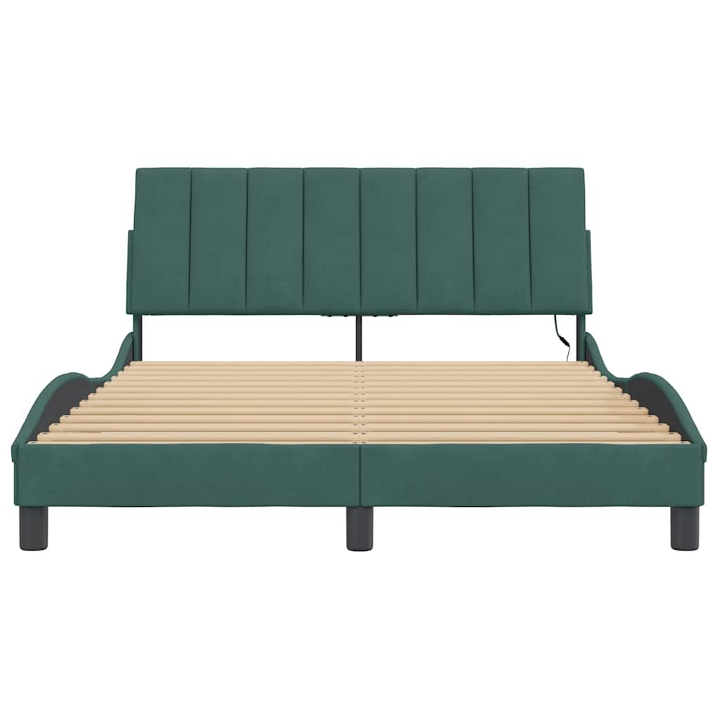 Giroletto con LED senza Materasso Hanko Verde Scuro 120x200 cm
