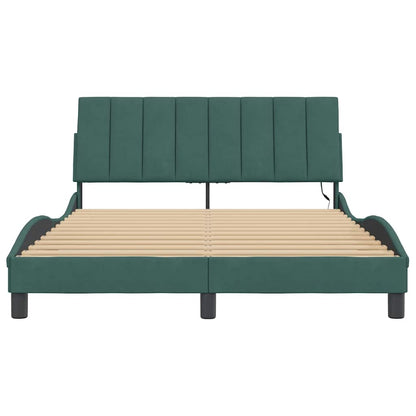 Giroletto con LED senza Materasso Hanko Verde Scuro 120x200 cm