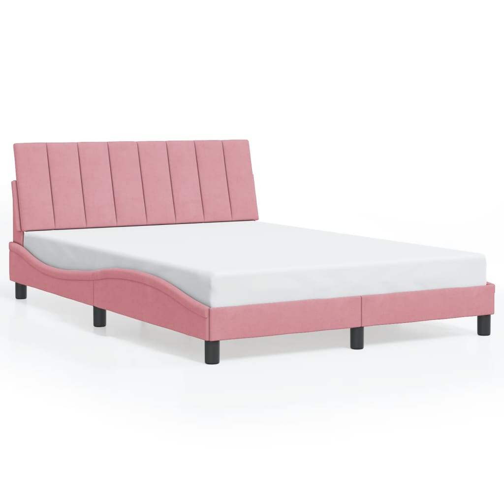 Giroletto con LED senza Materasso Hanko Rosa 120x200 cm in Velluto | homemem39