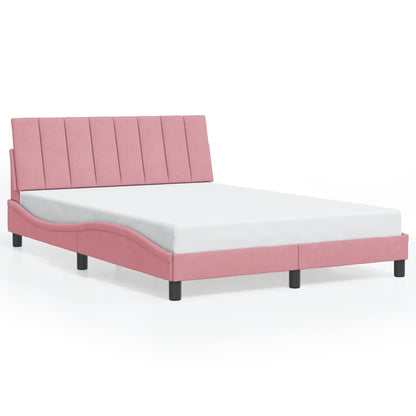 Giroletto con LED senza Materasso Hanko Rosa 120x200 cm in Velluto | homemem39