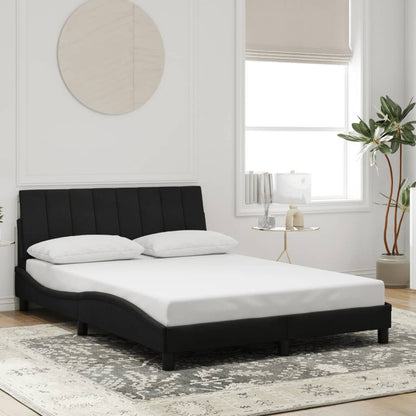 Giroletto con LED senza Materasso Hanko Nero 140x190 cm Velluto | homemem39