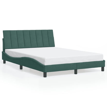 Giroletto con Luci LED Verde Scuro 140x190 cm in Velluto - homemem39