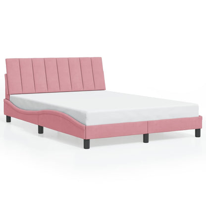 Giroletto con Luci LED Rosa 140x190 cm in Velluto