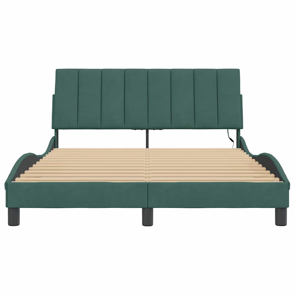 Giroletto con LED senza Materasso Hanko Verde Scuro 140x200 cm