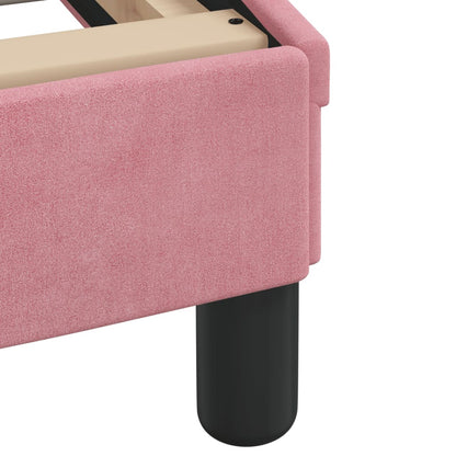 Giroletto con LED senza Materasso Hanko Rosa 140x200 cm Velluto | homemem39