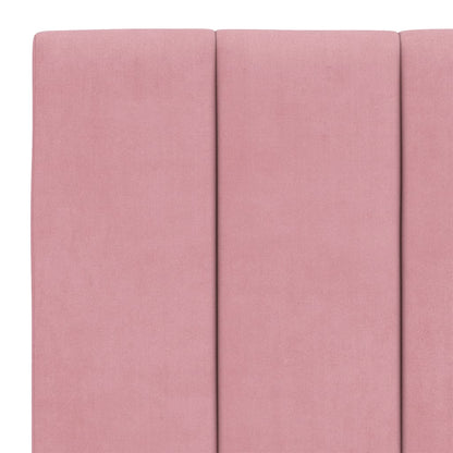 Giroletto con LED senza Materasso Hanko Rosa 140x200 cm in Velluto | homemem39