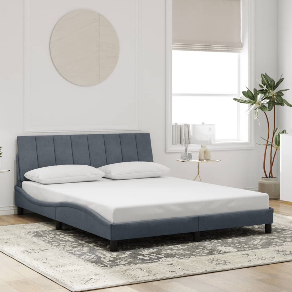 Giroletto con LED senza Materasso Hanko Grigio Scuro 160x200 cm