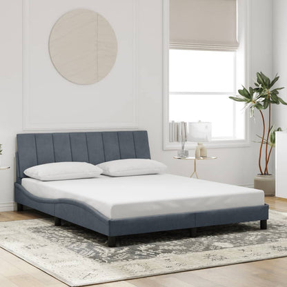Giroletto con LED senza Materasso Hanko Grigio Scuro 160x200 cm