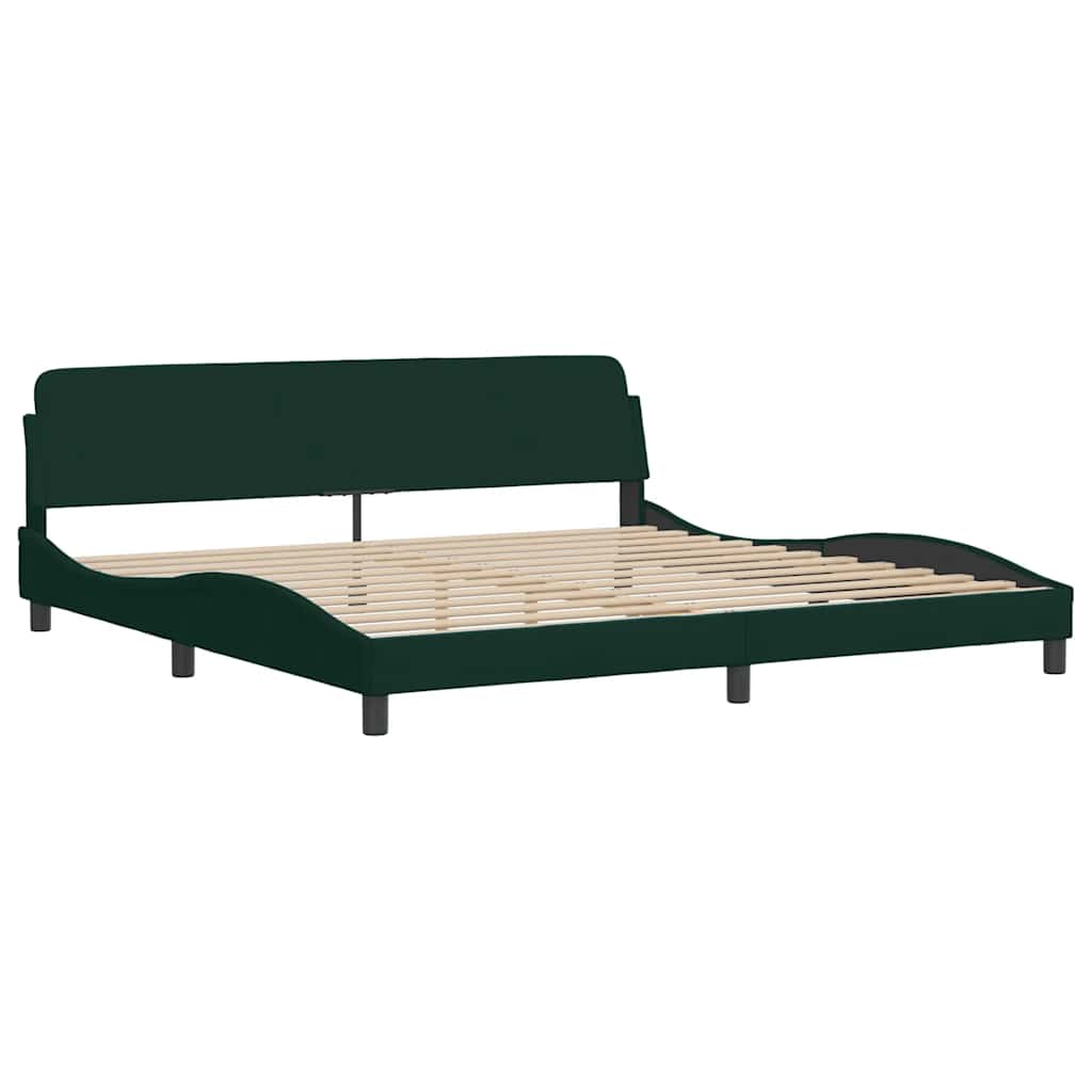 Giroletto con LED senza Materasso Hanko Verde Scuro 200x200 cm