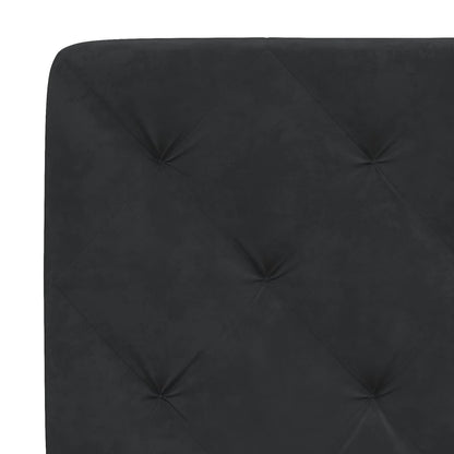 Giroletto con LED senza Materasso Nero 90x190 cm in Velluto