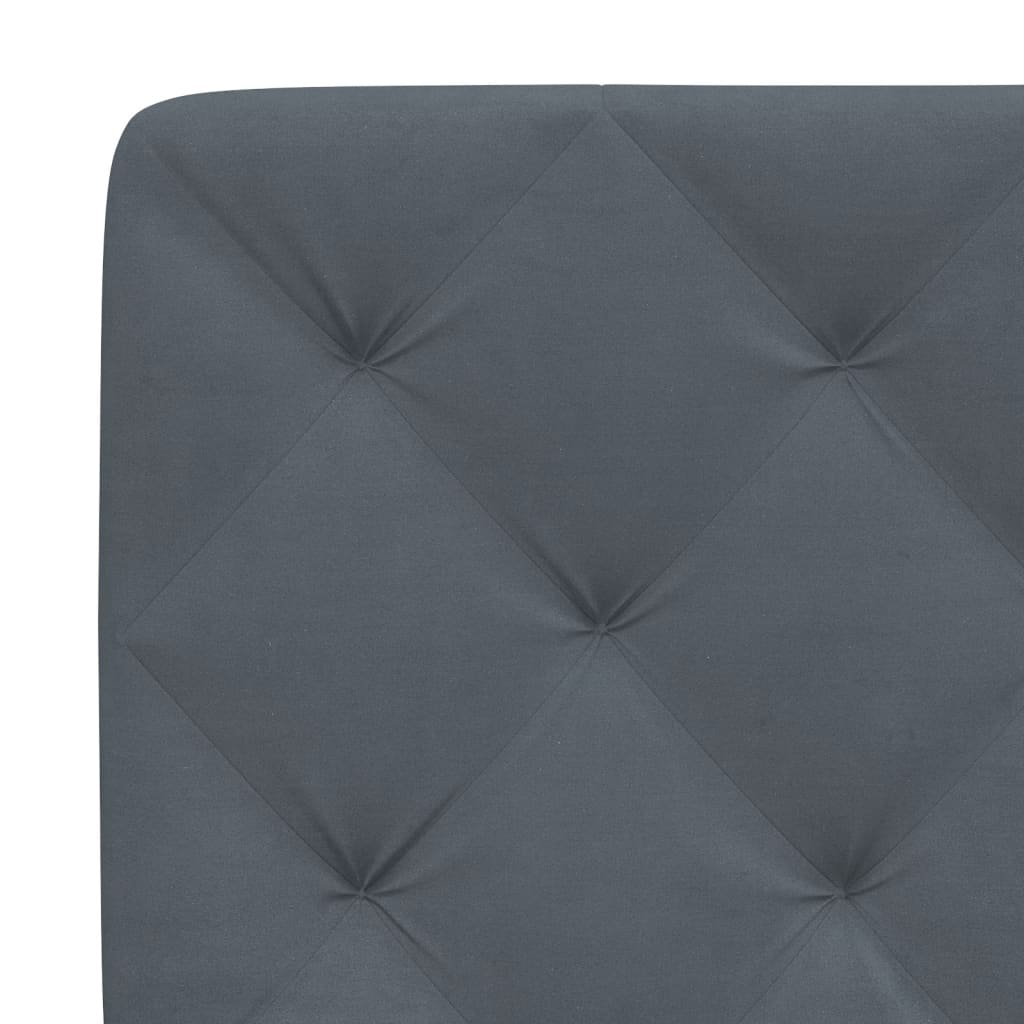 Giroletto con LED senza Materasso Grigio Scuro 90x200 cm in Velluto | homemem39