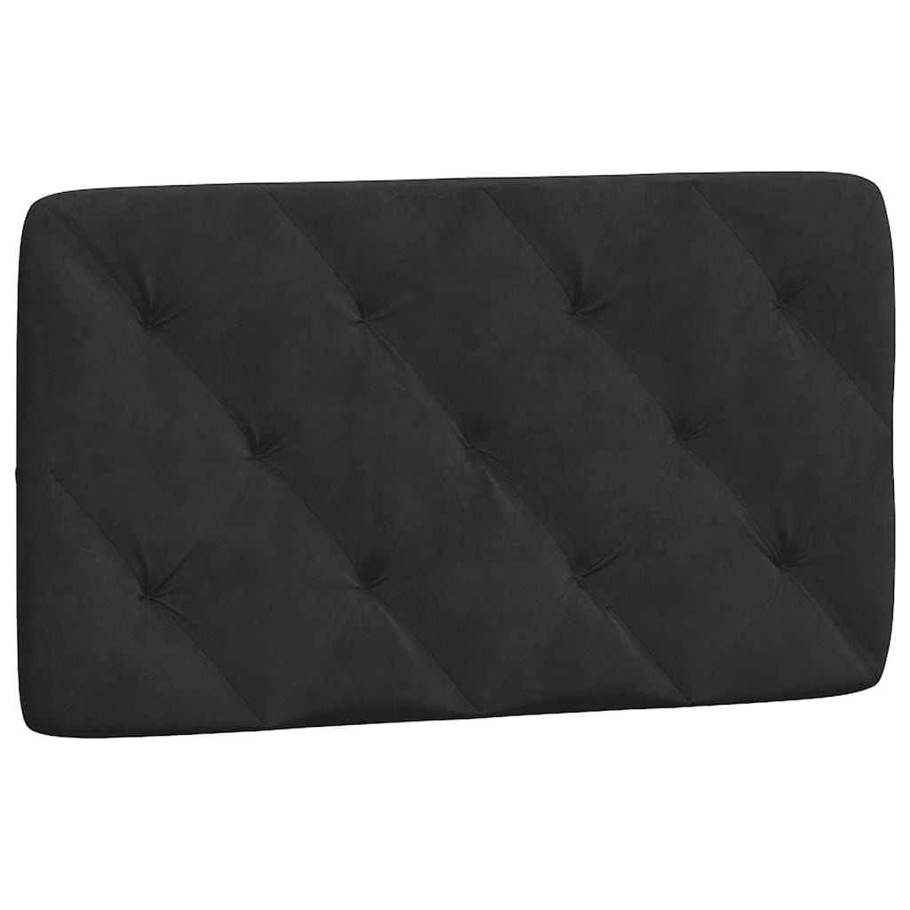 Giroletto con LED senza Materasso Nero 90x200 cm in Velluto
