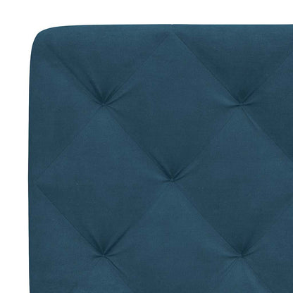 Giroletto con LED senza Materasso Blu 100x200 cm in Velluto