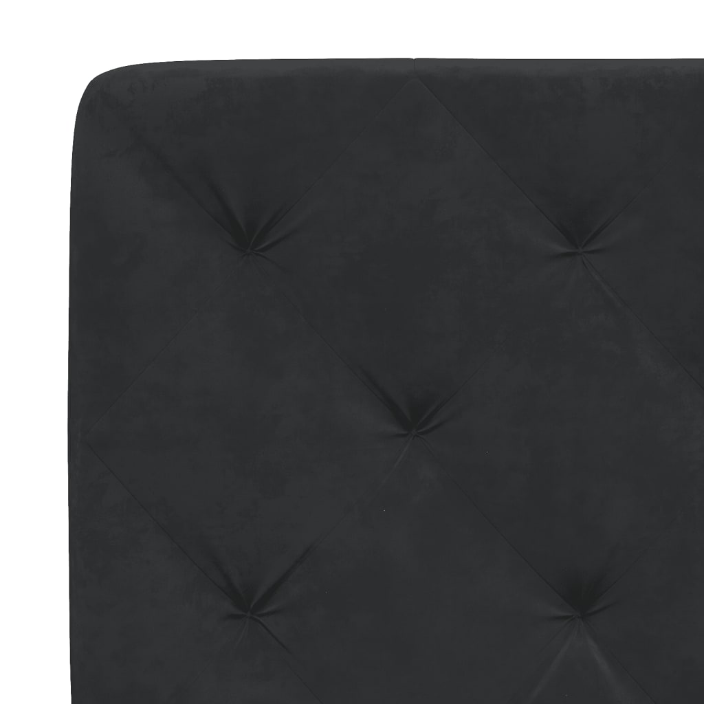 Giroletto con LED senza Materasso Nero 120x200 cm in Velluto | homemem39