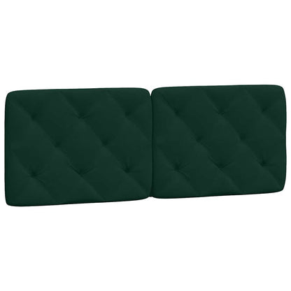 Giroletto con LED senza Materasso Verde Scuro 120x200cm Velluto