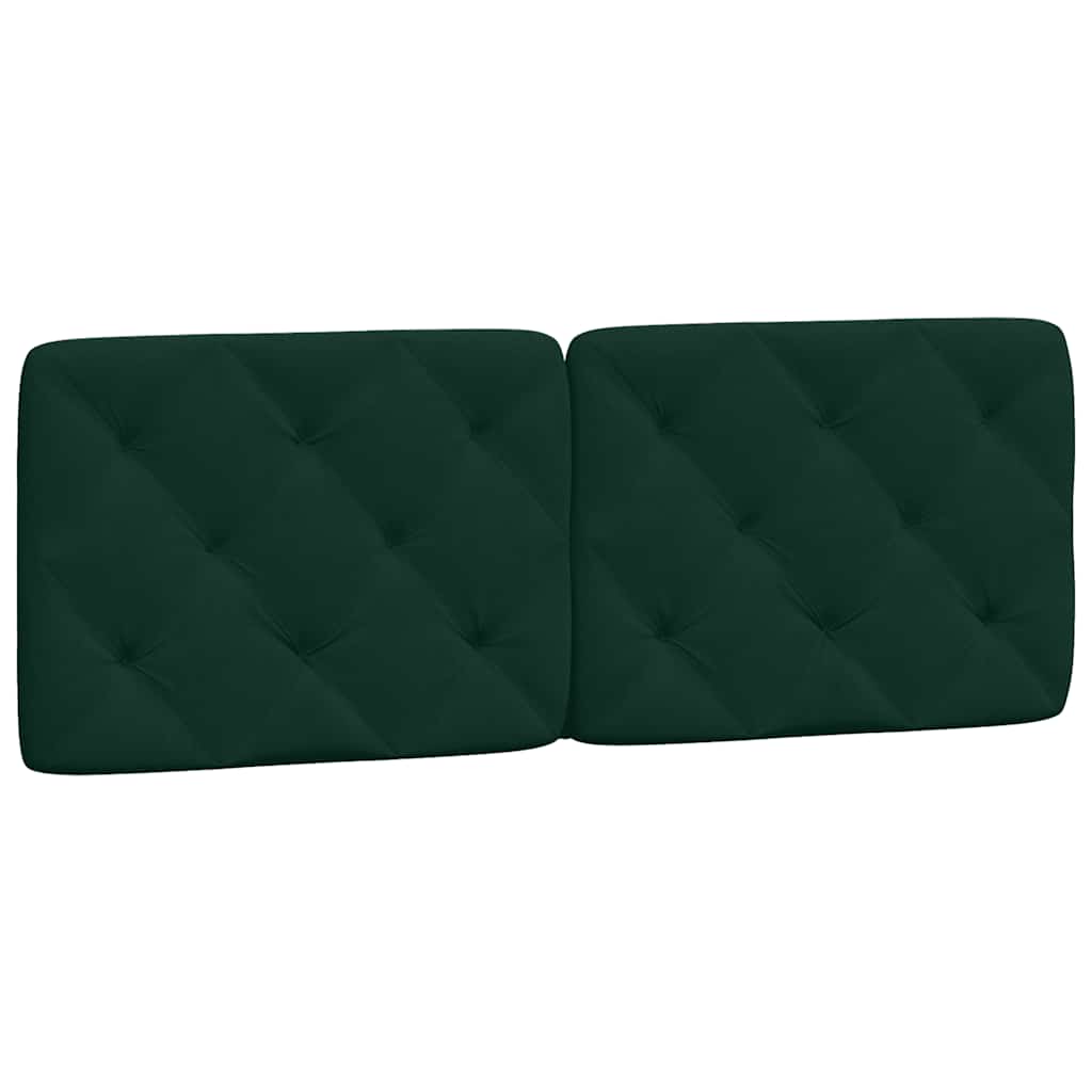 Giroletto con LED senza Materasso Verde Scuro 140x190cm Velluto