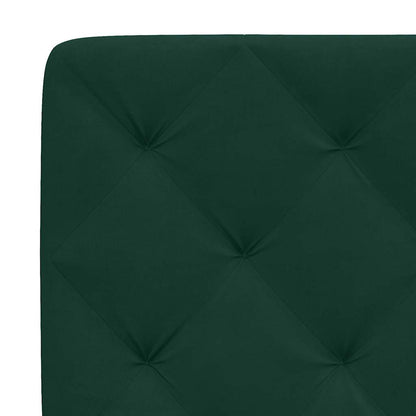 Giroletto con LED senza Materasso Verde Scuro 140x190cm Velluto