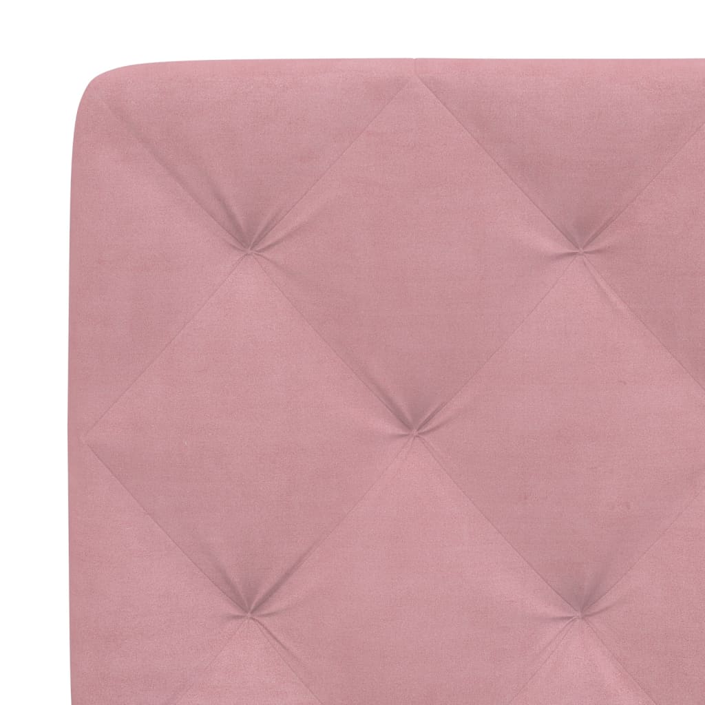 Giroletto con LED senza Materasso Rosa 140x190 cm in Velluto - homemem39
