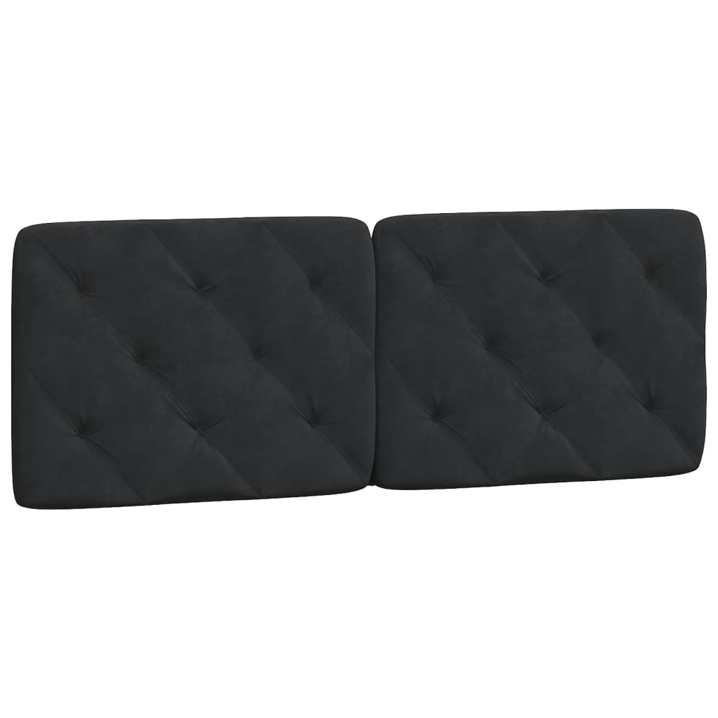Giroletto con LED senza Materasso Nero 140x200 cm in Velluto