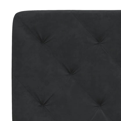 Giroletto con LED senza Materasso Nero 140x200 cm in Velluto