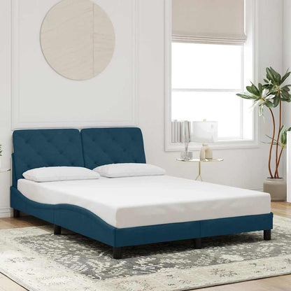 Giroletto con LED senza Materasso Blu 140x200 cm in Velluto | homemem39