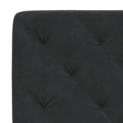 Giroletto con LED senza Materasso Nero 160x200 cm in Velluto