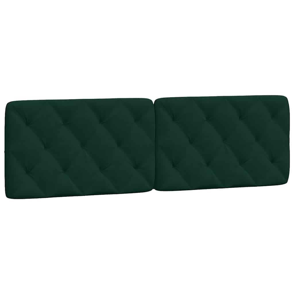 Giroletto con LED senza Materasso Verde Scuro 160x200cm Velluto