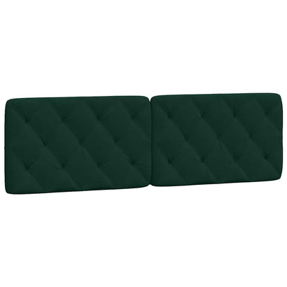 Giroletto con LED senza Materasso Verde Scuro 160x200cm Velluto